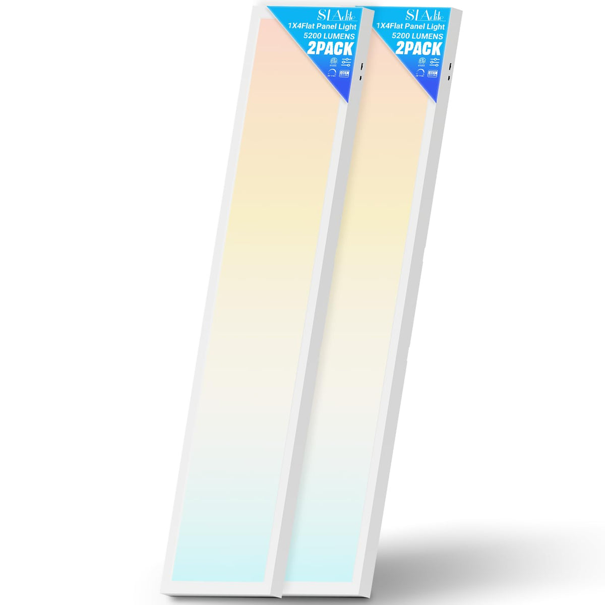 1x4 LED Flat Panel Light (White / 1x4FT 2Pack)