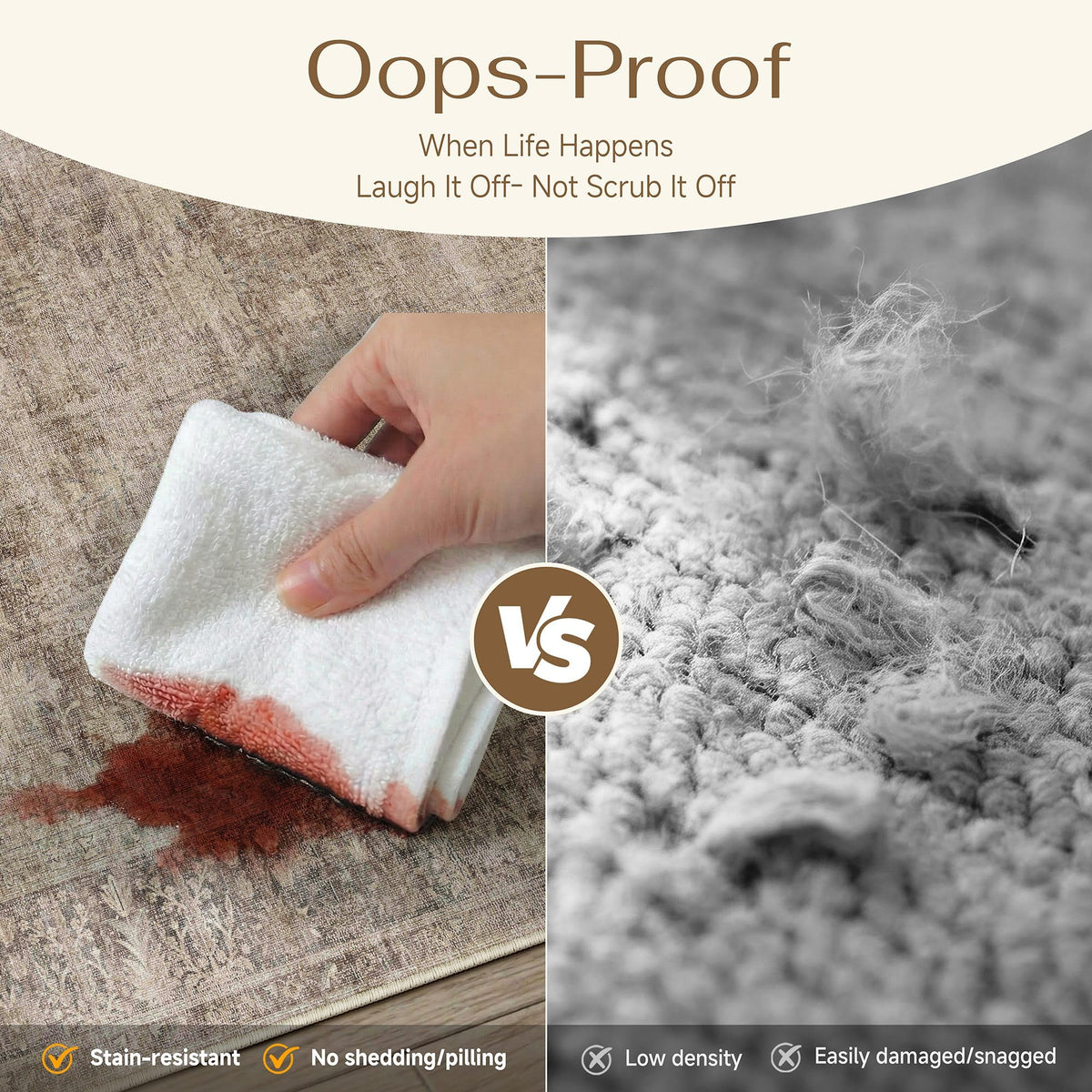Taupe 4x6 Neutral Area Rugs for Living Room (Taupe / 4' x 6' (Rectangular))