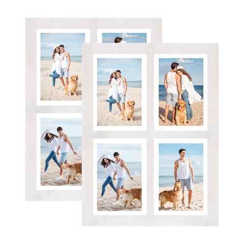 Picture Frame Collage 5x7 Set of 2 (Rustic White / 11.7x15.7in (2Pack))