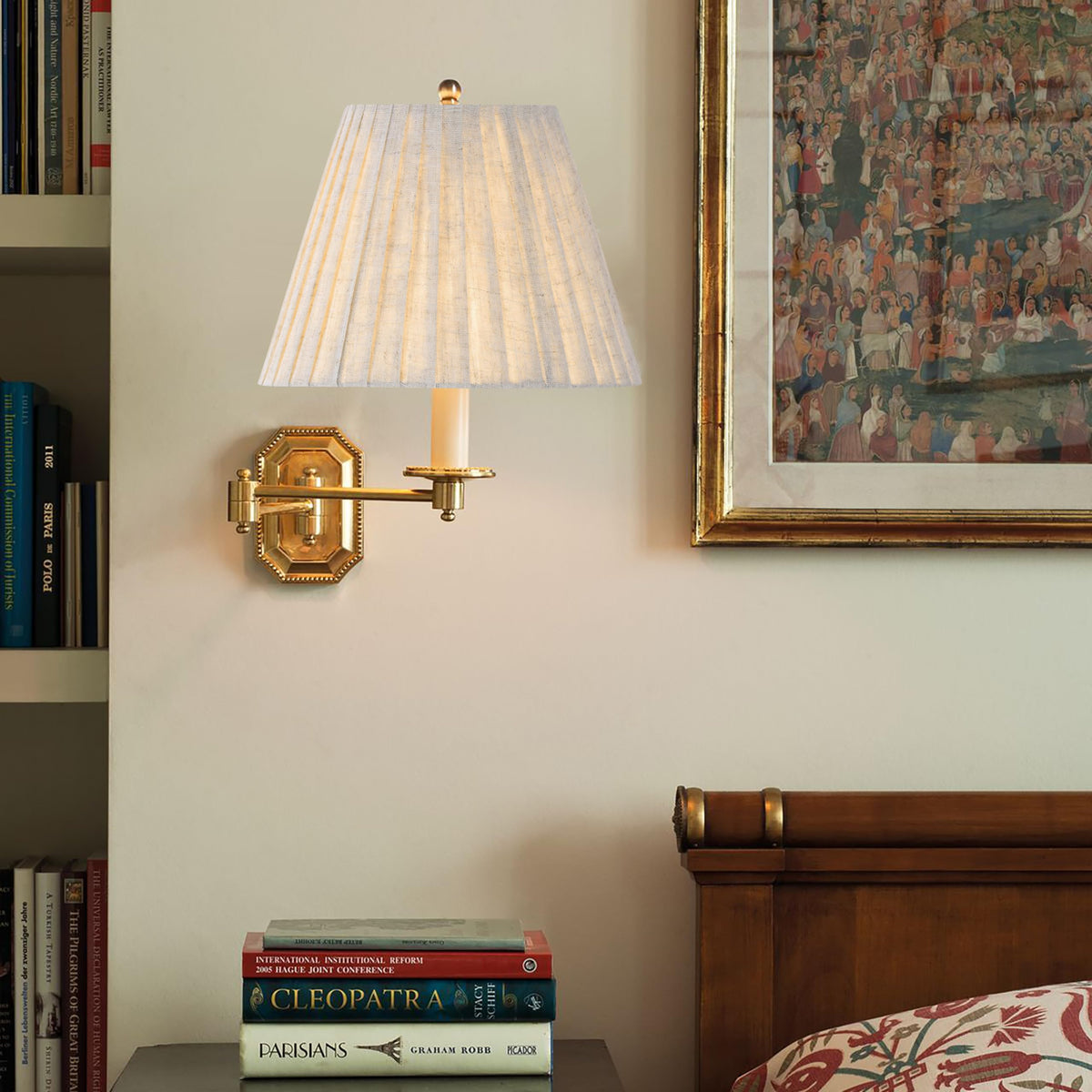 Small Beige Oatmeal Linen Lampshades for Table Lamps (Beige-pleated / 5 × 9 × 6.4 inches (2 pack))