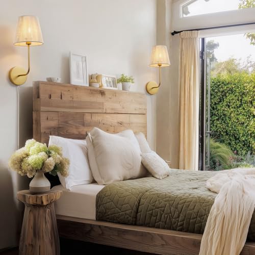 White Boho Wall Sconces Set of 2