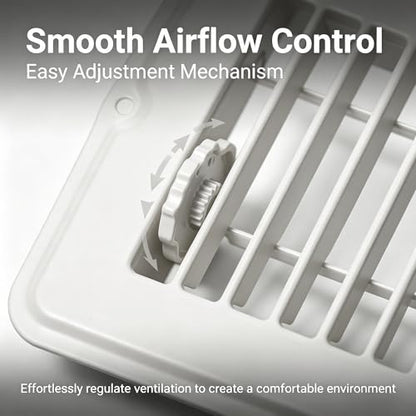 4 Pack 4"x8" Metal Floor Register Vents