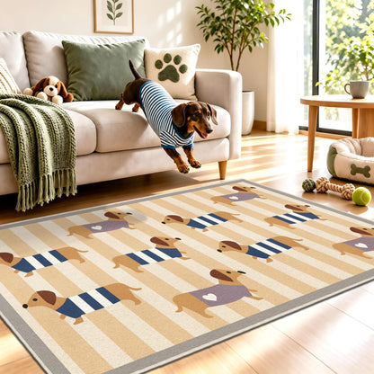 Waterproof 3x5 Runner Rug Non Slip Floor Runners for Dogs (Sau Beige / 3' x 5' (Runner))