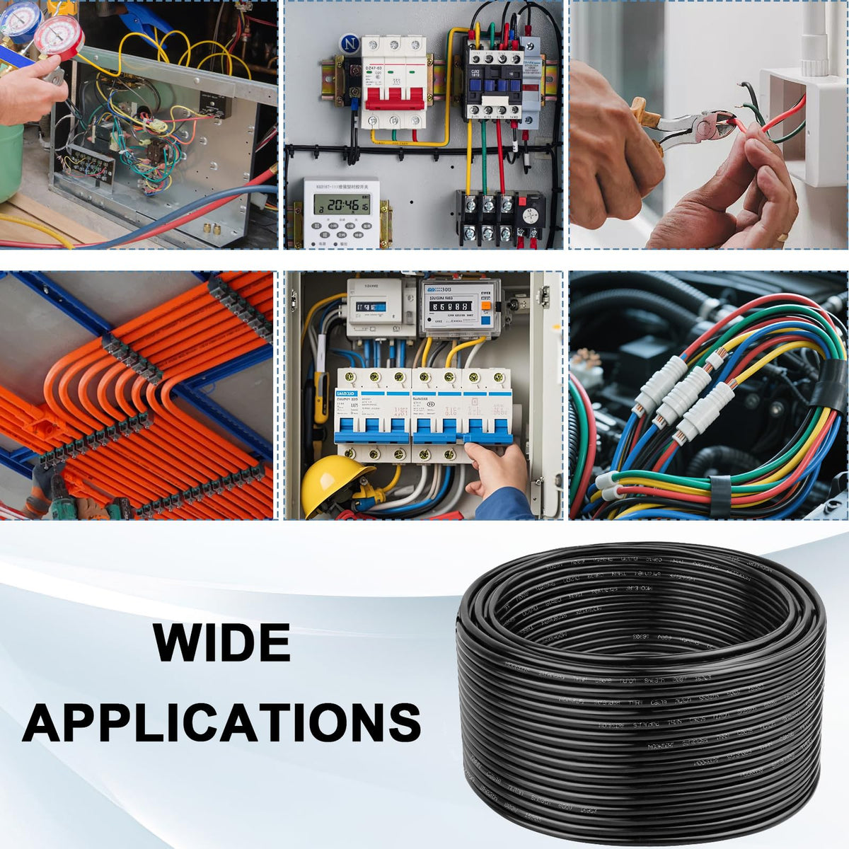 THHN Wire 6 Gauge 10FT (Black / 6 Gauge 10FT)