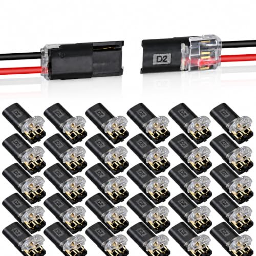50 Pcs Double Wire Plug in Connector