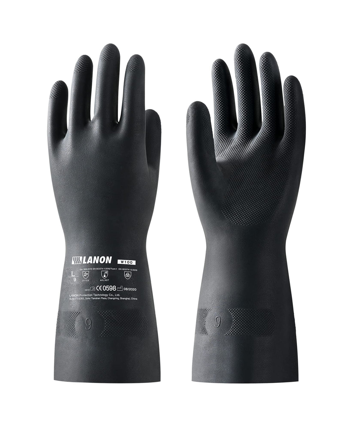 LANON Rubber Chemical Resistant Gloves