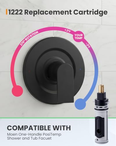 Shower Cartridge Kit Compatible with Moen 1222 Replacement Cartridge