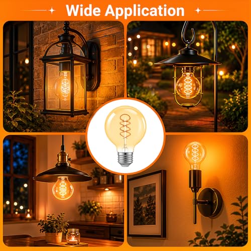 G80 Edison Bulbs Dimmable Vintage