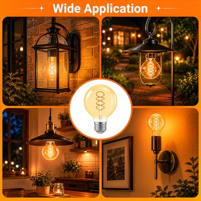 G80 Edison Bulbs Dimmable Vintage