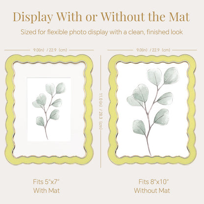 8x10 Scalloped Wavy Metal Picture Frame (Butter Cream / 8x10)