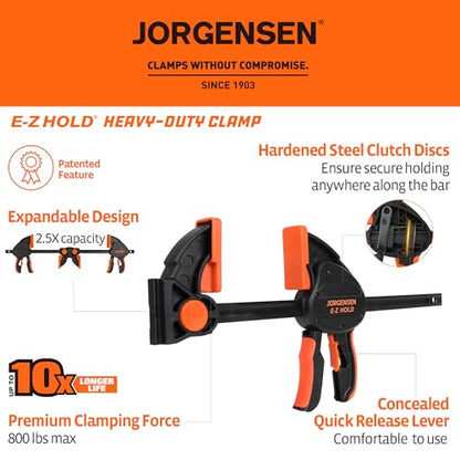 E Z HOLD 2PK Heavy Duty Expandable Clamp