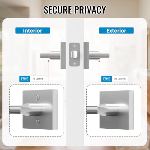 10 Pack Satin Nickel Passage Door Lever (Satin Nickel)