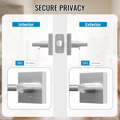 10 Pack Satin Nickel Passage Door Lever (Satin Nickel)