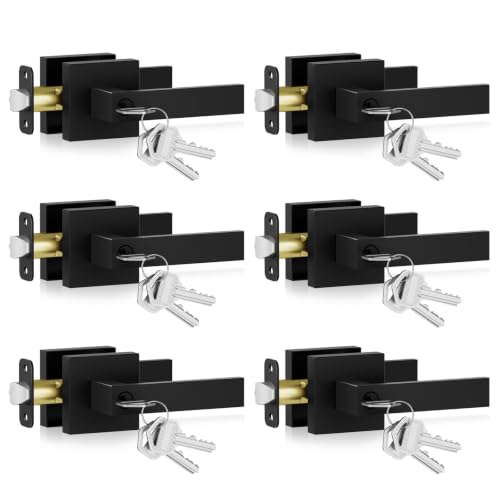 6 Pack Door Lock Black Door Handle