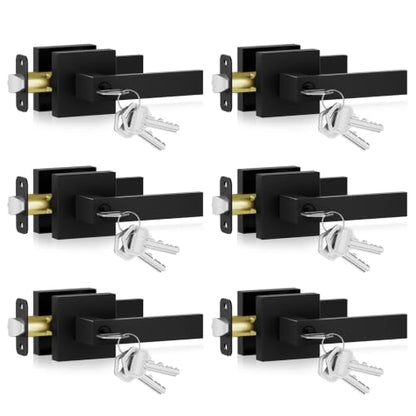 6 Pack Door Lock Black Door Handle