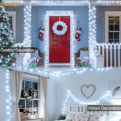 2 Pack String Lights Battery Operated (50 LED x2 / Cool White)