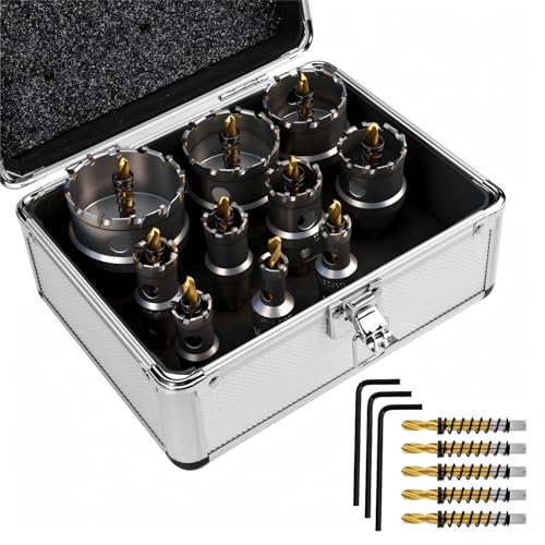 18 PCS (9/16" to 2-3/8") Carbide Hole Saw Kit for Metal (18PCS（9/16" to 2-3/8"）)