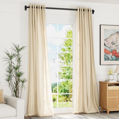 Curtain Rods Wrap Around Blackout 1 Inch Curtain Rods for Windows