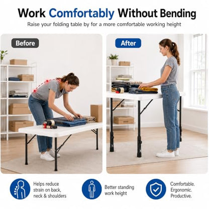 Multi Hole Folding Legs Table Extension