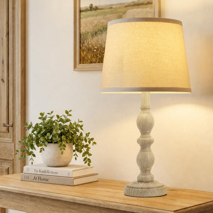 20.5" Bedside Lamps (Almond White)