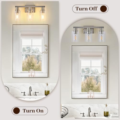 3 Light Bathroom Vanity Light (Brushed Nickel / 3 Lights)