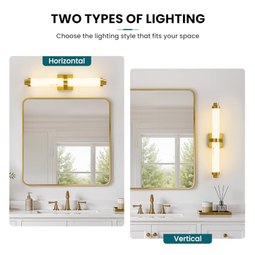 LED Modern Wall Sconces (Resin Gold / 24-Inch)