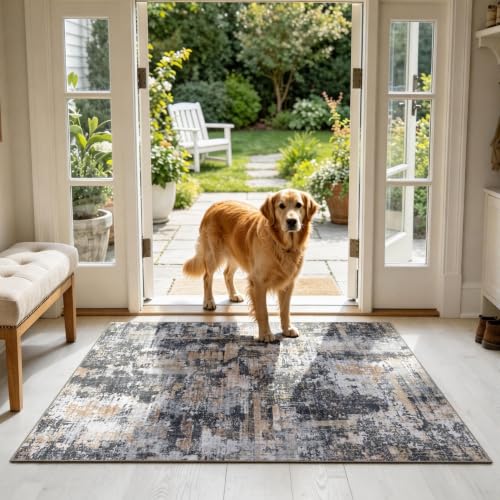 3x5 Entryway Area Rug (Black & Cream / 3' x 5' (Rectangular))