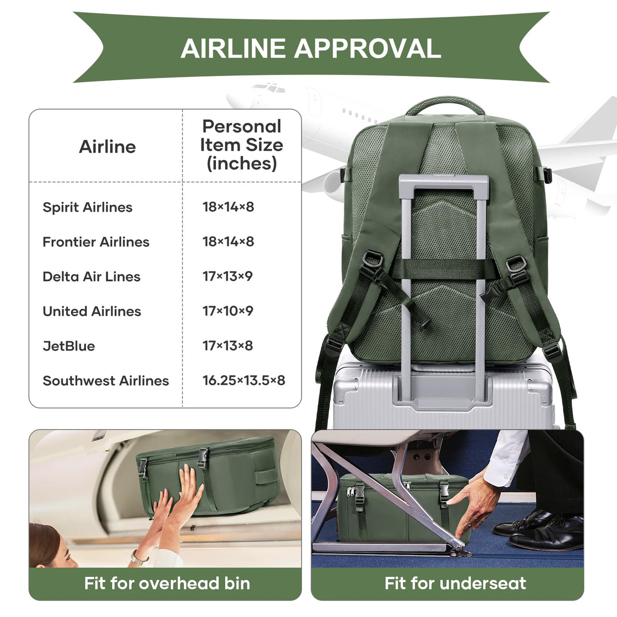 Vacuum Backpack Travel with Pump (A1-olive Green / 33 liters)