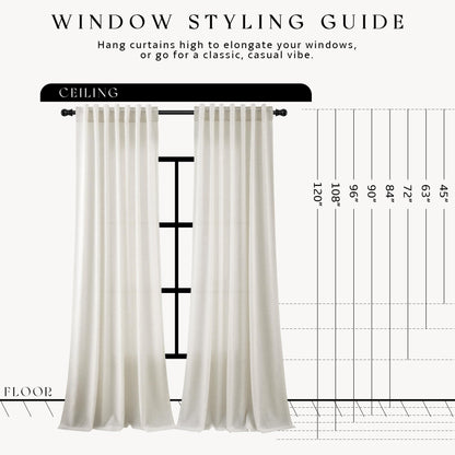 Natural Linen Curtains 87 Inches Long for Living Room 2 Panels (Natural / 52"W x 87"L (Pack of 2))