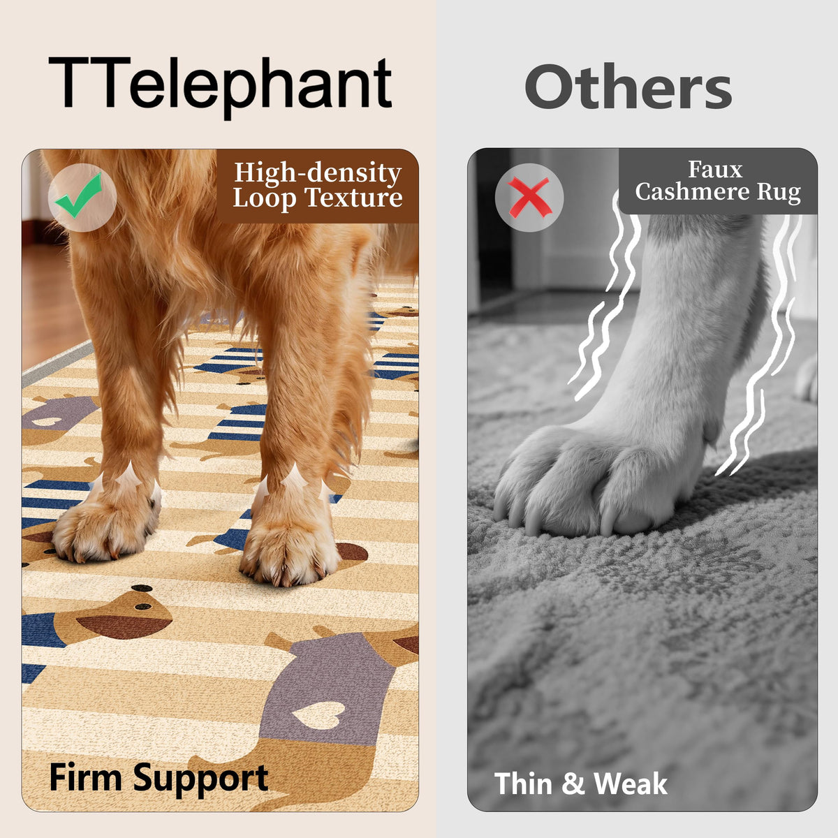 Waterproof 3x5 Runner Rug Non Slip Floor Runners for Dogs (Sau Beige / 3' x 5' (Runner))
