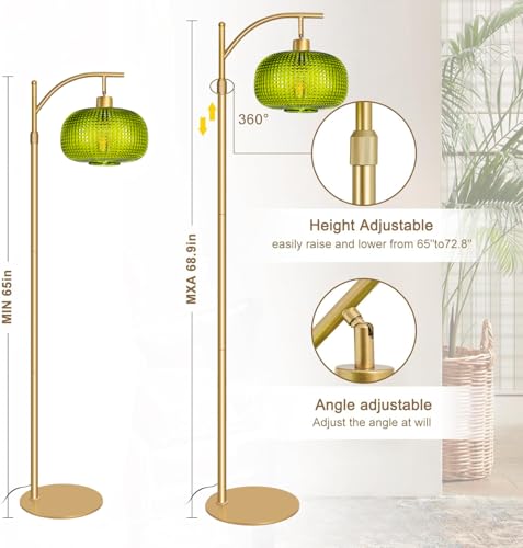 Glass Floor Lamp for Living Room