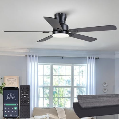 52 inch Low Profile Ceiling Fan with Light and Remote