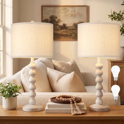 27" Farmhouse Modern Table Lamp for Living Room Bedroom