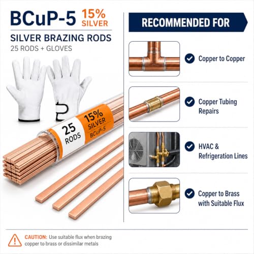 15% Rods 5 Copper Solder for HVAC Refrigeration Repair