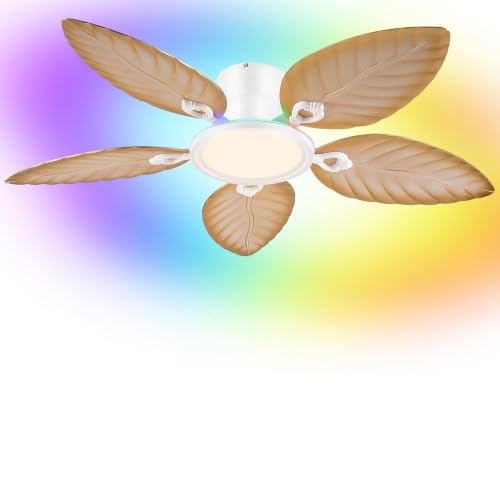 RGB Tropical Ceiling Fans with Lights
