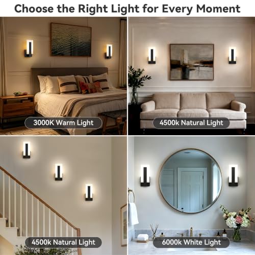 Modern LED Wall Sconces Set of 2
