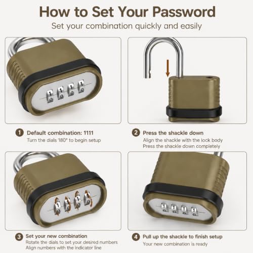 4 Digit Combination Padlock