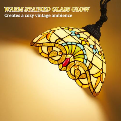Tiffany Style Stained Glass Arc Floor Lamp