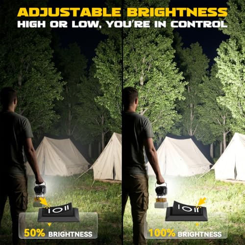 Portable Flashlight Cordless Jobsite Light 8000LM