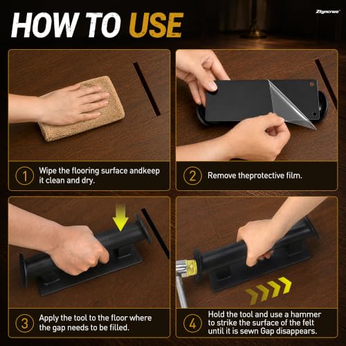Floor Gap Fixer Tool with Rubber Mallet Hammer for Laminate