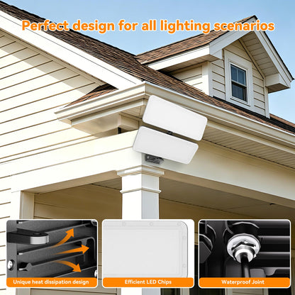 200W 2 Pack LED Flood Lights Outdoor (Black / 200 Watt 2 PACK)