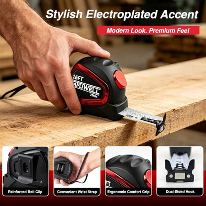 Tape Measure Auto Lock Retractable Measuring Tape Fractions
