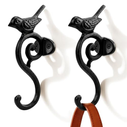 Cast Iron Black Bird Hook