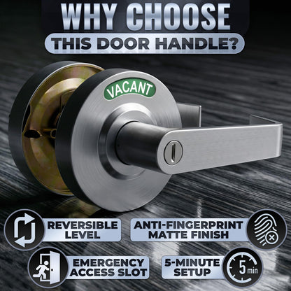 Vacant Occupied Bathroom Lock (Silver Light)