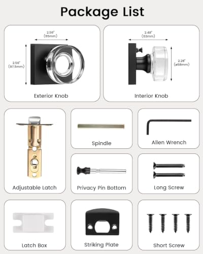 Crystal Door Knobs with Lock