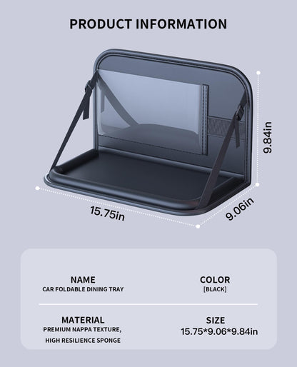 Backseat Car Organizer with Foldable Tray & Tablet Holder (black)