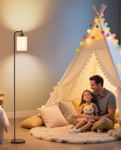Floor Lamp with Linen Shade
