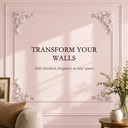 Corner Wall Molding (7.08", Rose Style)