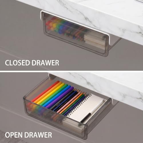 concealed desk drawer undermount storage self