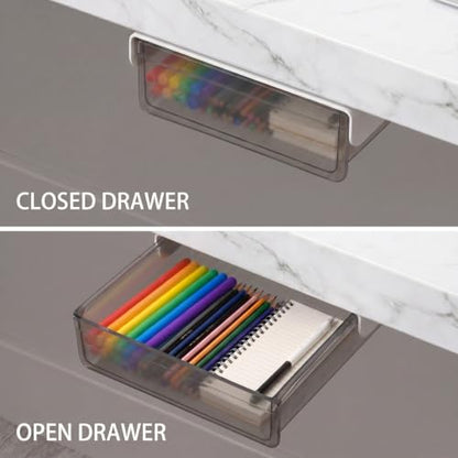 concealed desk drawer undermount storage self